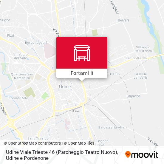 Mappa Udine Viale Trieste 46 (Parcheggio Teatro Nuovo)