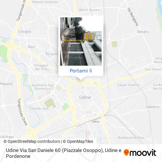 Mappa Udine Via San Daniele 60 (Piazzale Osoppo)