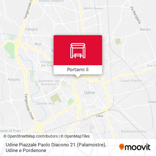 Mappa Udine Piazzale Paolo Diacono 21 (Palamostre)