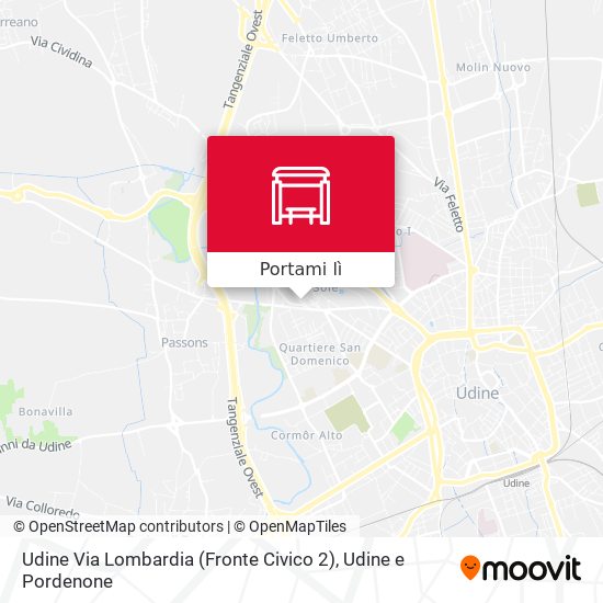 Mappa Udine Via Lombardia (Fronte Civico 2)