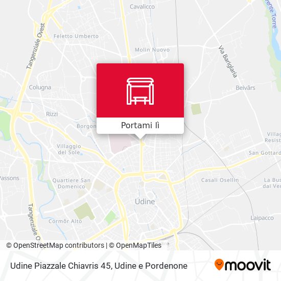 Mappa Udine Piazzale Chiavris 45