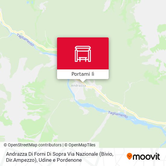 Mappa Andrazza Di Forni Di Sopra Via Nazionale (Bivio, Dir.Ampezzo)