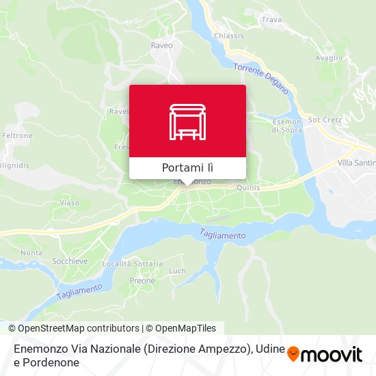 Mappa Enemonzo Via Nazionale (Direzione Ampezzo)