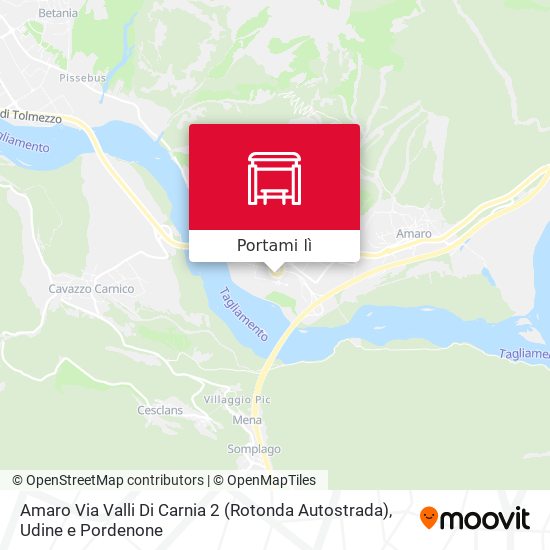 Mappa Amaro Via Valli Di Carnia 2 (Rotonda Autostrada)