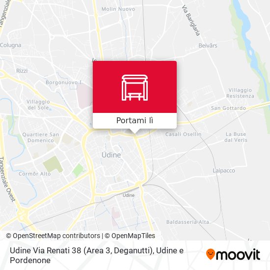 Mappa Udine Via Renati 38 (Area 3, Deganutti)