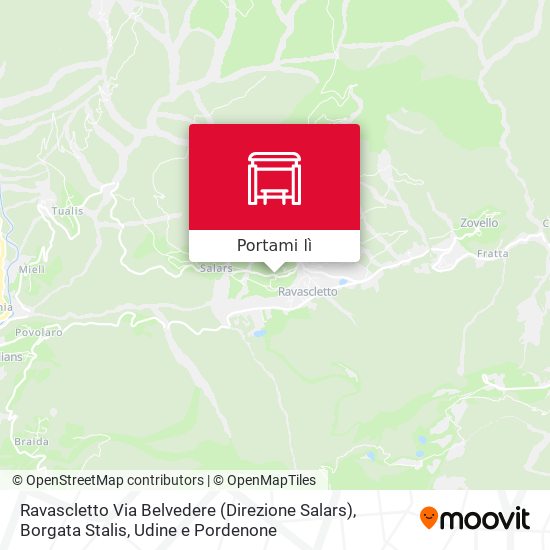 Mappa Ravascletto Via Belvedere (Direzione Salars), Borgata Stalis