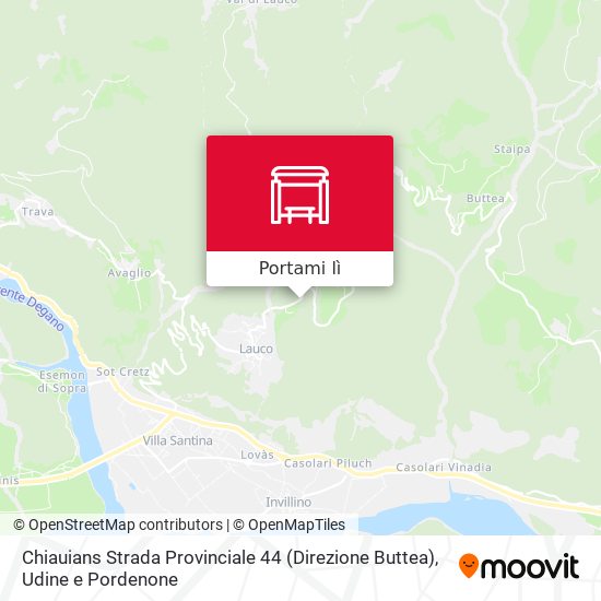 Mappa Chiauians Strada Provinciale 44 (Direzione Buttea)