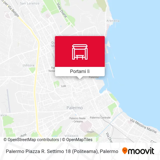Mappa Palermo Piazza R. Settimo 18 (Politeama)