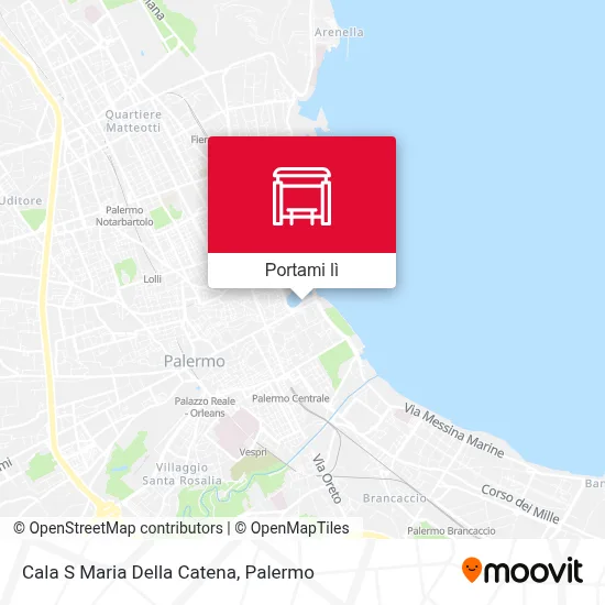 Mappa Cala S Maria Della Catena