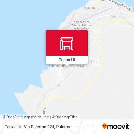 Mappa Terrasini - Via Palermo 224