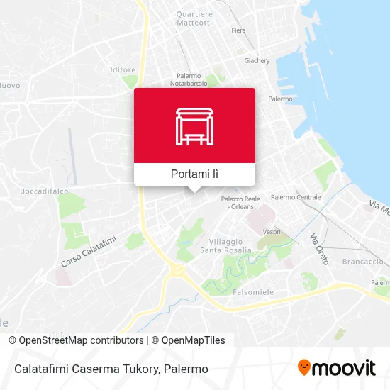 Mappa Calatafimi Caserma Tukory