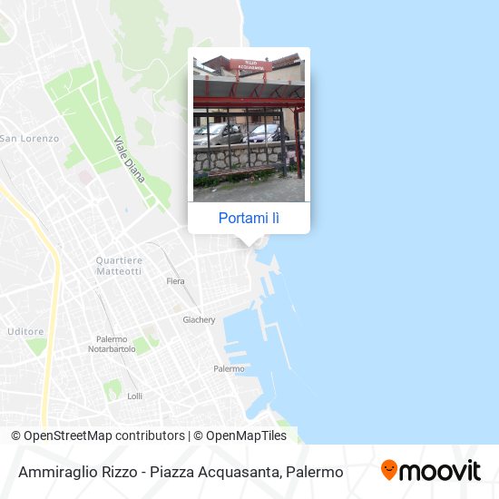 Mappa Ammiraglio Rizzo - Piazza Acquasanta