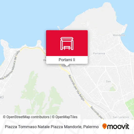 Mappa Piazza Tommaso Natale Piazza Mandorle