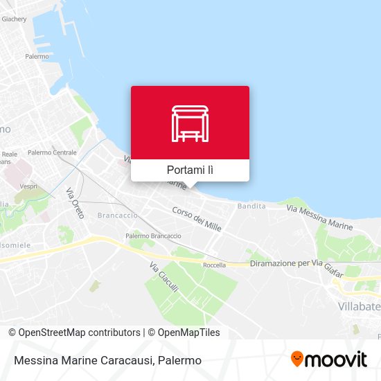 Mappa Messina Marine Caracausi