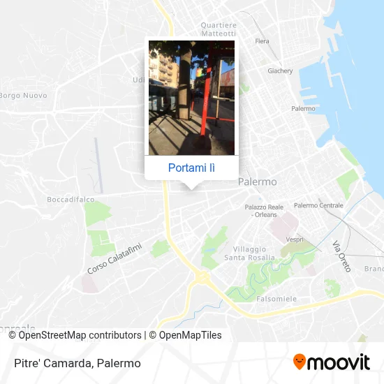 Mappa Pitre' Camarda