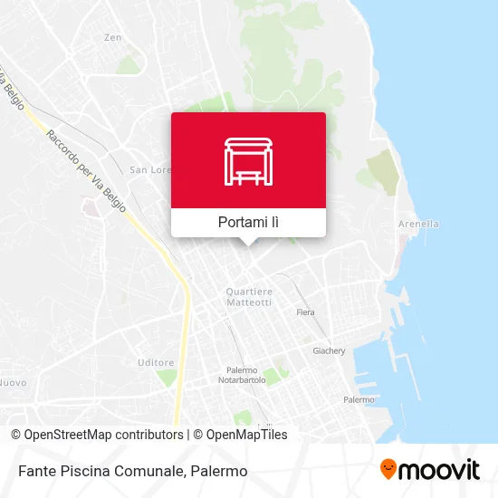 Mappa Fante Piscina Comunale