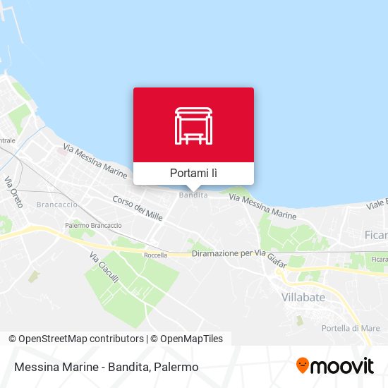 Mappa Messina Marine - Bandita