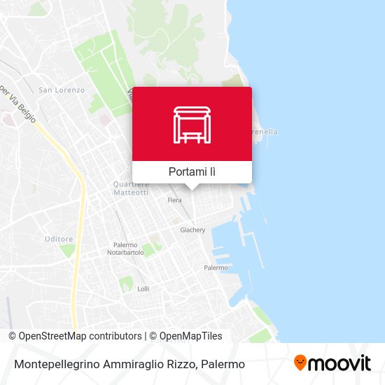 Mappa Montepellegrino Ammiraglio Rizzo