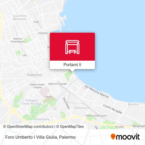 Mappa Foro Umberto I Villa Giulia