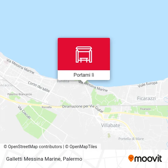 Mappa Galletti Messina Marine