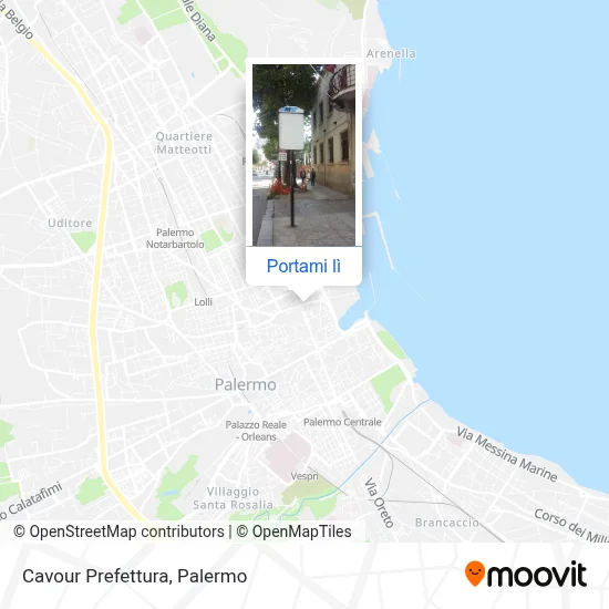 Mappa Cavour Prefettura