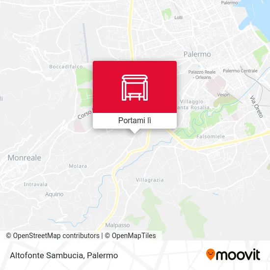 Mappa Altofonte Sambucia