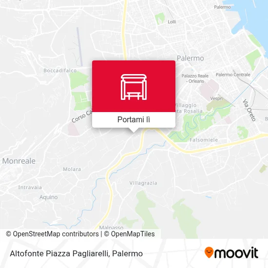 Mappa Altofonte Piazza Pagliarelli