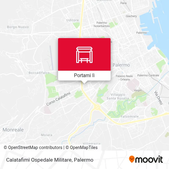 Mappa Calatafimi Ospedale Militare