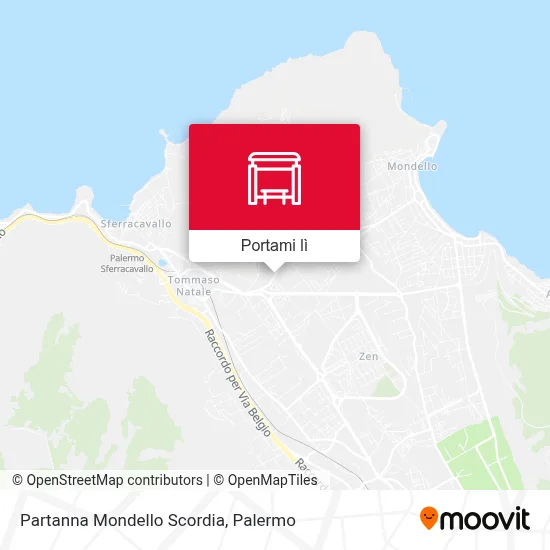 Mappa Partanna Mondello Scordia