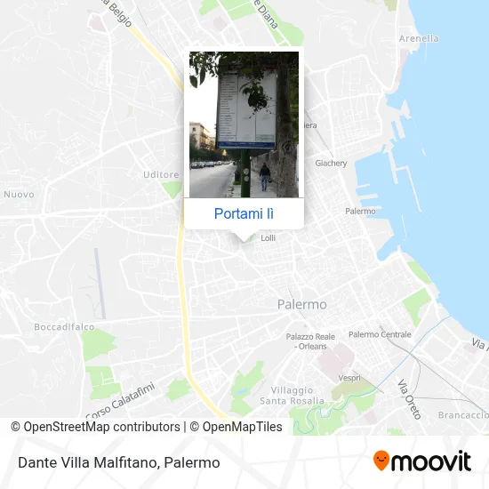 Mappa Dante Villa Malfitano