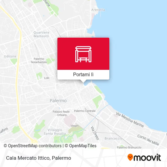 Mappa Cala Mercato Ittico