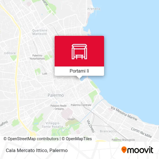 Mappa Cala Mercato Ittico