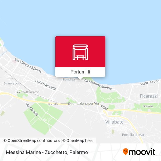 Mappa Messina Marine - Zucchetto