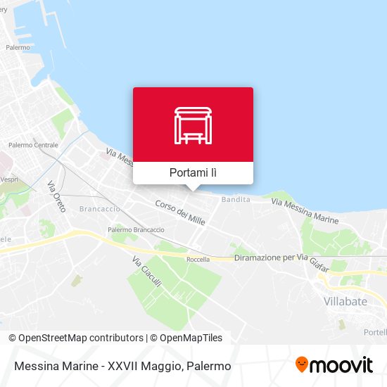 Mappa Messina Marine - XXVII Maggio