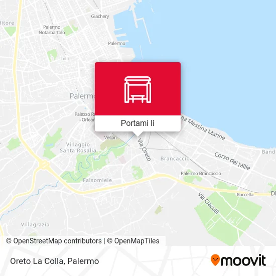 Mappa Oreto La Colla