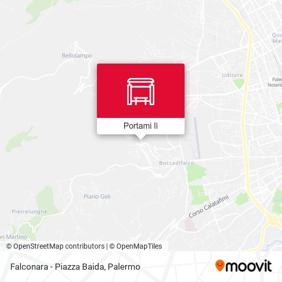 Mappa Falconara - Piazza Baida