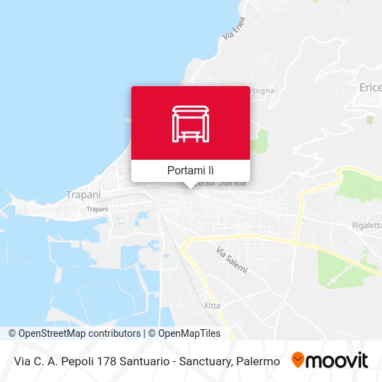 Mappa Via C. A. Pepoli 178 Santuario - Sanctuary