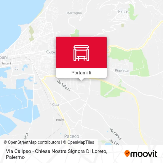 Mappa Via Calipso - Chiesa Nostra Signora Di Loreto