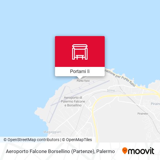 Mappa Aeroporto Falcone Borsellino (Partenze)