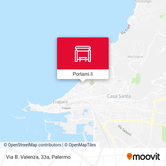 Mappa Via B. Valenza, 33a