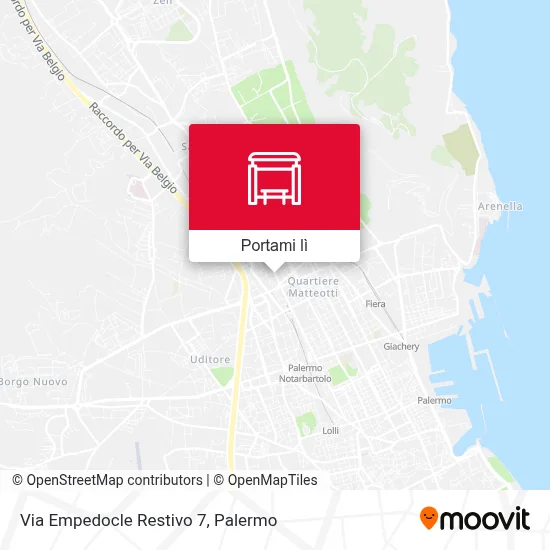 Mappa Via Empedocle Restivo 7