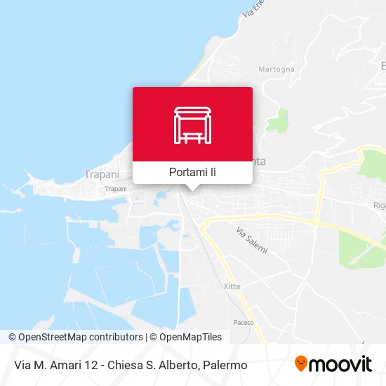 Mappa Via M. Amari 12 - Chiesa S. Alberto