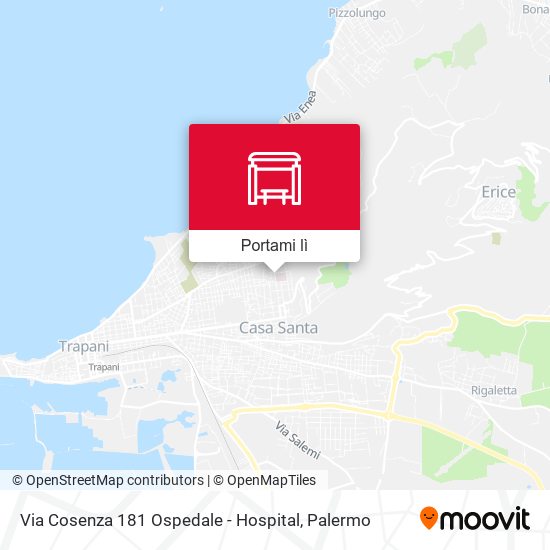 Mappa Via Cosenza 181 Ospedale - Hospital