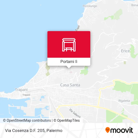 Mappa Via Cosenza D.F. 205