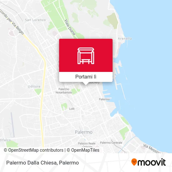 Mappa Palermo Dalla Chiesa