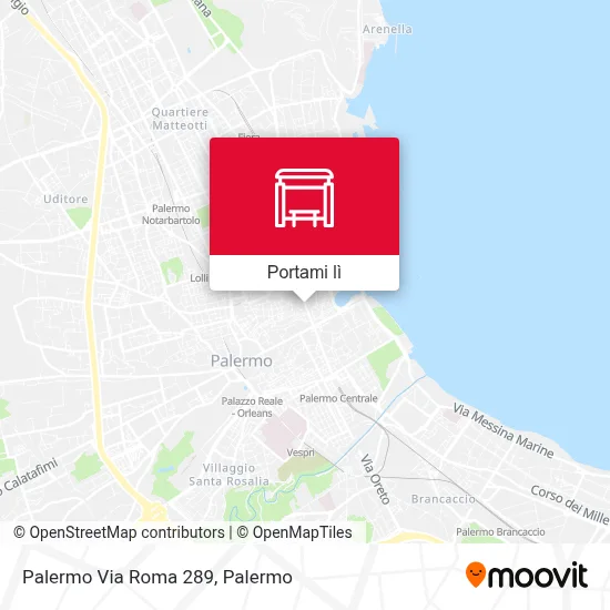 Mappa Palermo Via Roma 289