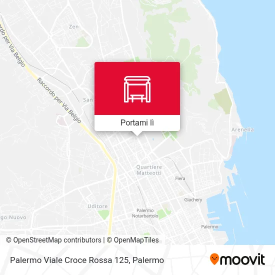 Mappa Palermo Viale Croce Rossa 125