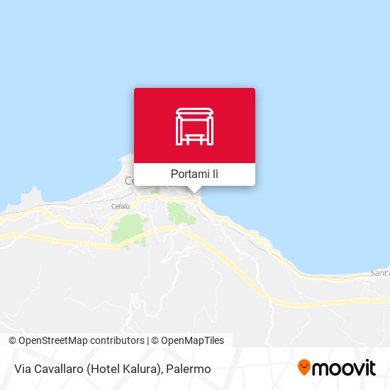 Mappa Via Cavallaro (Hotel Kalura)