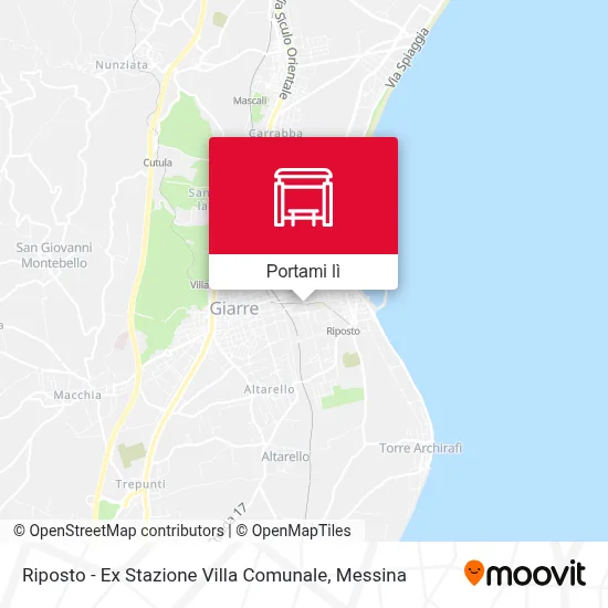 Mappa Riposto - Ex Stazione Villa Comunale