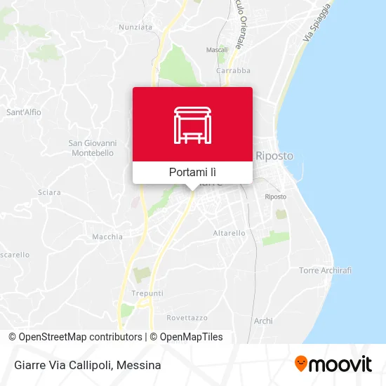 Mappa Giarre Via Callipoli